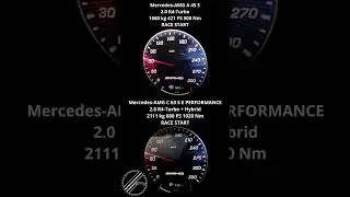 Mercedes-AMG A 45 S 421 PS vs Mercedes-AMG C 63 S E PERFORMANCE 680 PS 0-100 kmh Comparison
