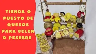 CHEESE STAND OR SHOP 🧀 FOR THE NATIVITY SCENE OR MANGER #miniatures #nativity #manger #cheesestand