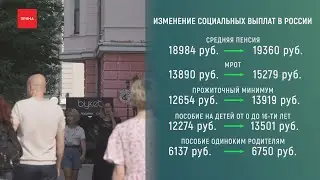 Размер МРОТ и пенсий вырастет на 10%