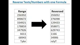REVERSE TEXT/NUMBERS DYNAMICALLY IN EXCEL WITH A FORMULA (NO VBA)