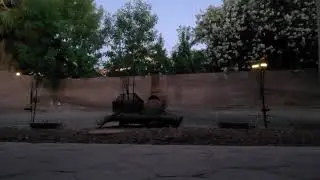 Miyagi Desert Landscape with Solar Night Lights. ASMR.