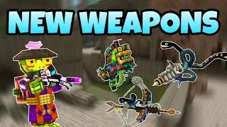 ALL New Aztec Update Weapons EARLY REVIEW! - Pixel Gun 3D