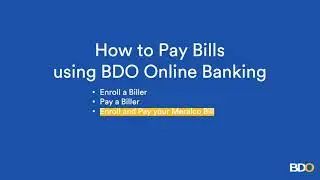 How to enroll your SMDC bills payment for reservation and monthly equity  in BDO Online Banking