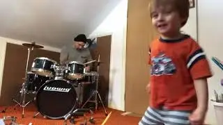 Father and son dance/drum jam