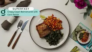 A Superfast & One Pan Meal: Crispy Cajun Barramundi with Corn Relish 🐟