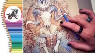 Zodiac Coloring Page// CAPRICORN // Creepy or Cute?