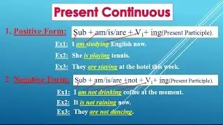 English Basic Grammar / Present Continuous / Learn English Language