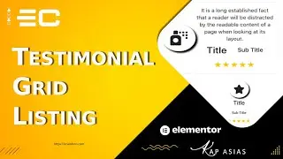 Testimonial Grid Listing Widget in Elementor | EC Addons Elementor Tutorial