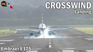 CROSSWIND LANDING || Envoy Air - Embraer E175LR | PLANESPOTTING Dominica 🇩🇲