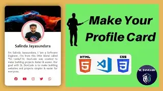 HTML Tutorials & Projects 01 - Create Attractive Profile Card Design Using HTML & CSS | Source Code