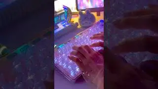 [ASMR] @aulagear5009 F81 Pink Crystal Keyboard | #soundtest gasket mount, hot swap, trimode #asmr