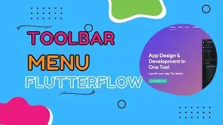 Flutterflow Tutorial In Hindi Part -3 | Toolbar Menu | No Code App Builder | no code web development