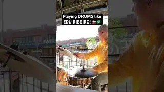 Playing DRUMS like EDU RIBEIRO! 🥁🇧🇷 #drummer #eduribeiro #brazil