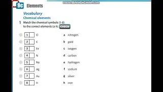 Action 10 module 9 p116 ex1 Chemical Elements