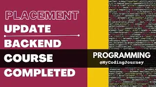 Placement Update | 6 Months with Sharpener Tech | Backend Development Course Completed