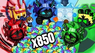 (INSANE LUCK) Opening x850 Mega Lucky Dice 2 in Pet Simulator 99