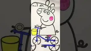 Свинка Пеппа Peppa Pig drawing color book for kids 