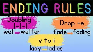 Ending Rules: Doubling, drop -e, y to i