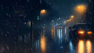 4 Hours of Relaxing City Rain at Night