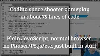 Space shooter gameplay in about 75 lines of code