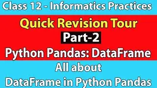 IP Revision Tour Class 12 Term 1 Exam | #IPTutorialsClass12 CBSE | Pandas Data Structure | DataFrame
