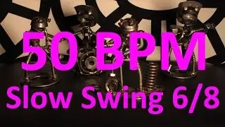 50 BPM - Slow Swing - 6/8 Drum Track - Metronome - Drum Beat