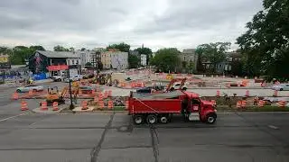 Time-lapse of Workers Doing Street Construction on Rhode Island Ave in Washington DC. May 6th, 2024