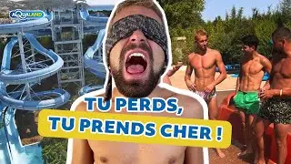 JE DESCENDS UN TOBOGGAN EXTREME LES YEUX BANDES !! (Mini-jeux)