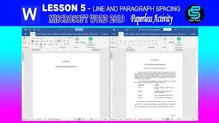 Line and paragraph spacing in MS word 2019   Activity 5
