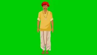 Cartoon character green screen animations@Editor G