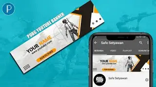 Cara membuat banner youtube di Android || Tutorial Pixellab