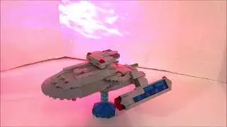 STAR TREK LUNA CLASS USS TITAN MOC by BWTMT Brickworks , CAPTAIN RIKER SAVES THE DAY!