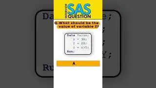 SAS Interview Question and Answer -15 