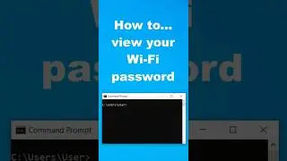 how to view your wi-fi password in Windows 10 | SHORT 