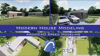 Modern House Modeling | ArchICAD Speed Modeling