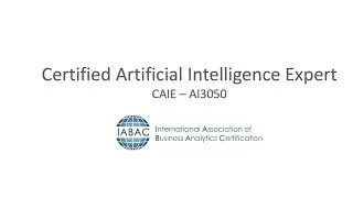 Certified Artificial Intelligence Expert - CAIE - IABAC Global Certifications