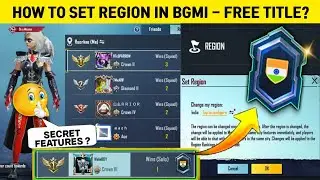 How To Set Region In BGMI 😱Get Free City Title In Bgmi 🔥How to Change Region in Bgmi