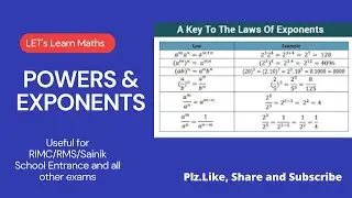 II Powers and Exponents for RIMC II Laws of Exponents II