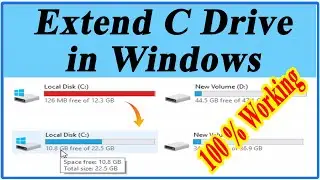 How to Extend C Drive  Windows 10 Without Losing Data [100% Working]