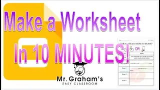 Google Slides: Making a Worksheet in LESS THAN 10 MINUTES!