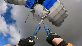 Закруточка в вингсьюте. Как же неудобно расстегиваться с закруткой))) Wingsuit. Parachute spin.