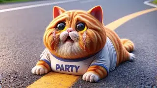 Cat In Trouble At A Party 🐈🎉🚫 #cat #cute #aicat