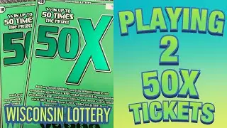 PLAYING 2 50X Wisconsin Lottery Scratch Offs!!
