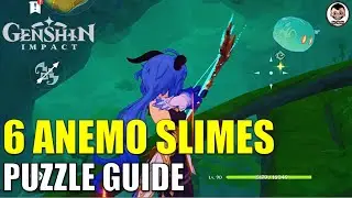 6 Anemo Slimes Puzzle Guide | Ardravi Valley | Genshin Impact