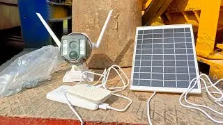 Solar Camera V380Pro CCTV Camera Installation at Boring Machine