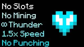I Beat Hardcore Minecraft No Mining, Punching, 0 slots, 1.5x, Endless Thunder