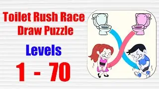 Toilet Rush Race Draw Puzzle Level 1 to 70 all levels gameplay