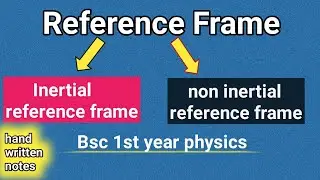 frame of reference physics bsc 1st year | inertial frame of reference | non inertial reference frame