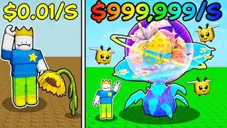 I Hired an army of BEES to make me BILLIONS in Roblox Bee Garden