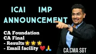 CA Foundation ICAI announcement Websites for result Email facility by ICAI